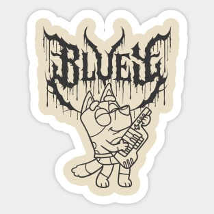 BLUEY METAL BLACK Sticker